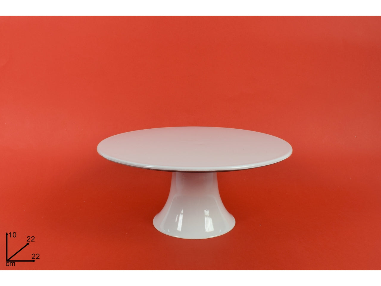 Alzata in plastica bianco diametro 22cm