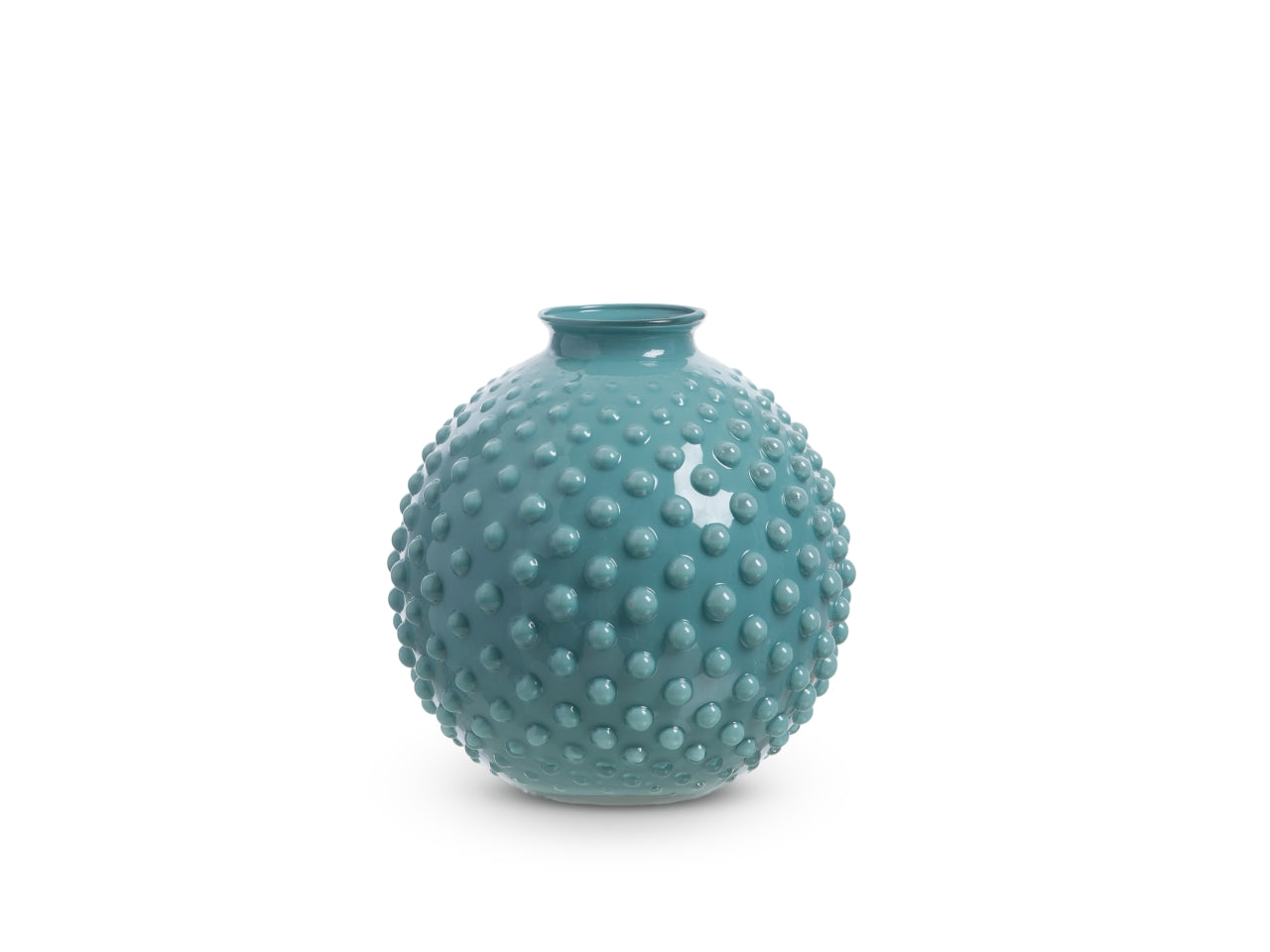 Vaso sfera con decoro a pois h.17 xd.16 cm eucalipto basic