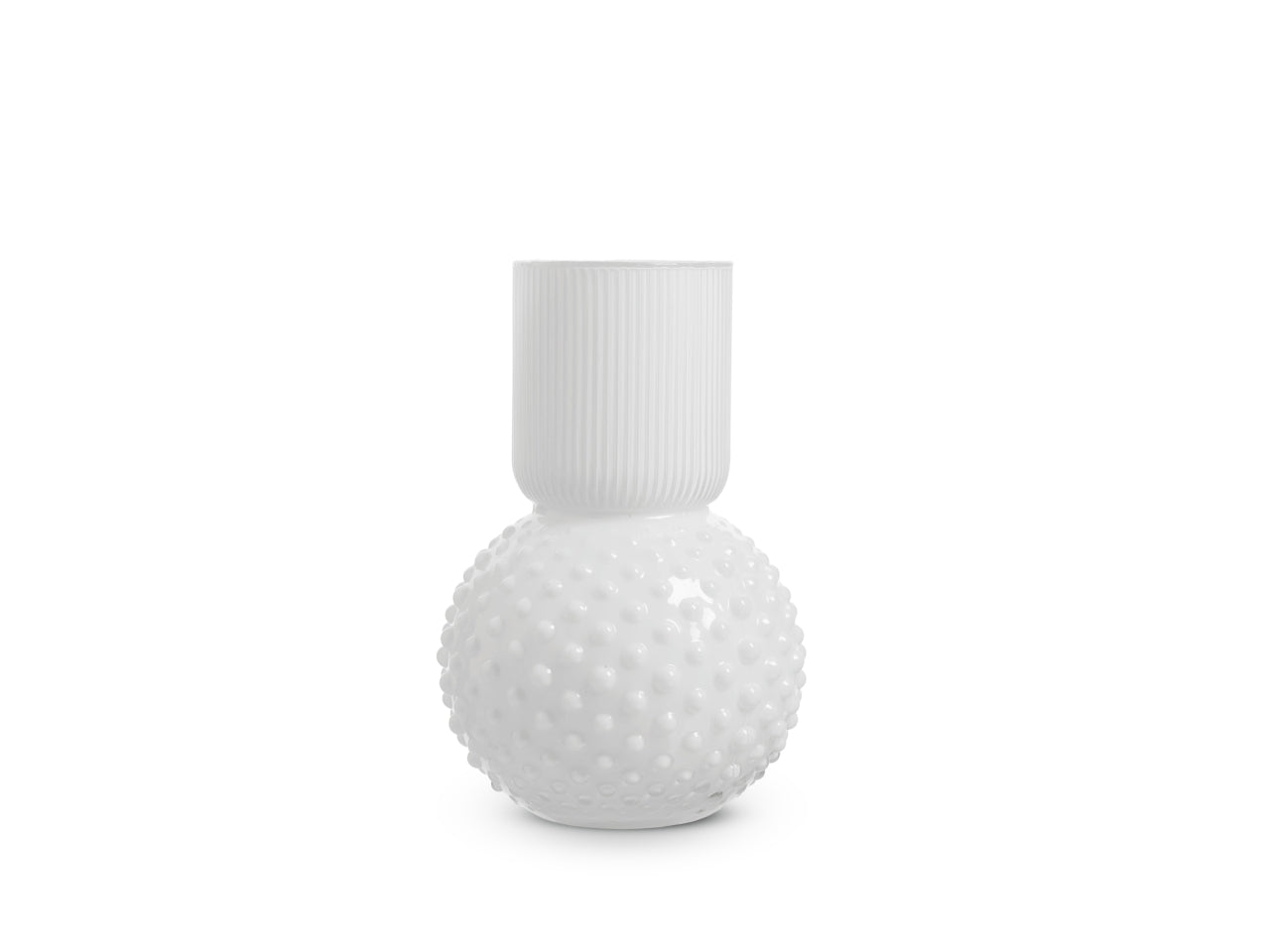 Vaso nayla h.30x d.19 cm oliva bianco basic