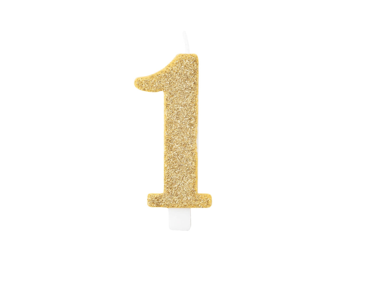 Candelina bio glitter n 1  cm 9,5 oro