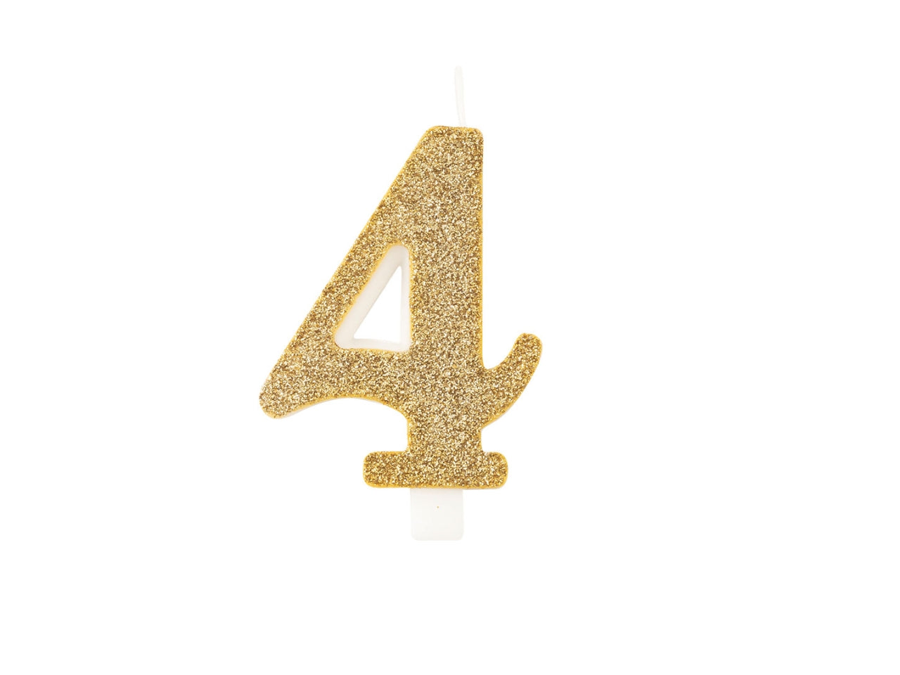 Candelina bio glitter 9,5cm n.4 oro