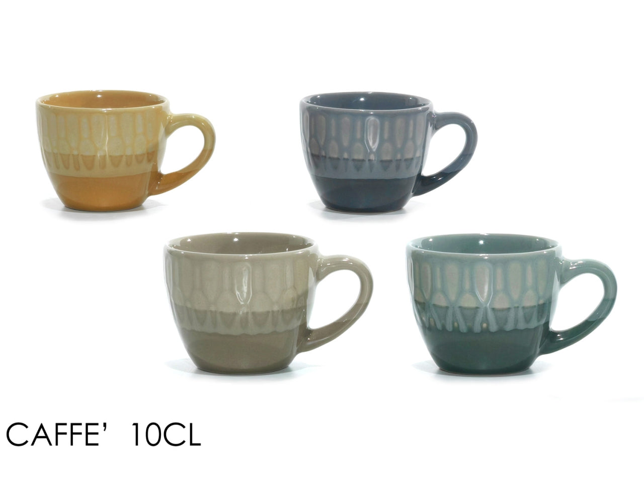 Tazzina caffe' reactive 10cl in colori assortiti