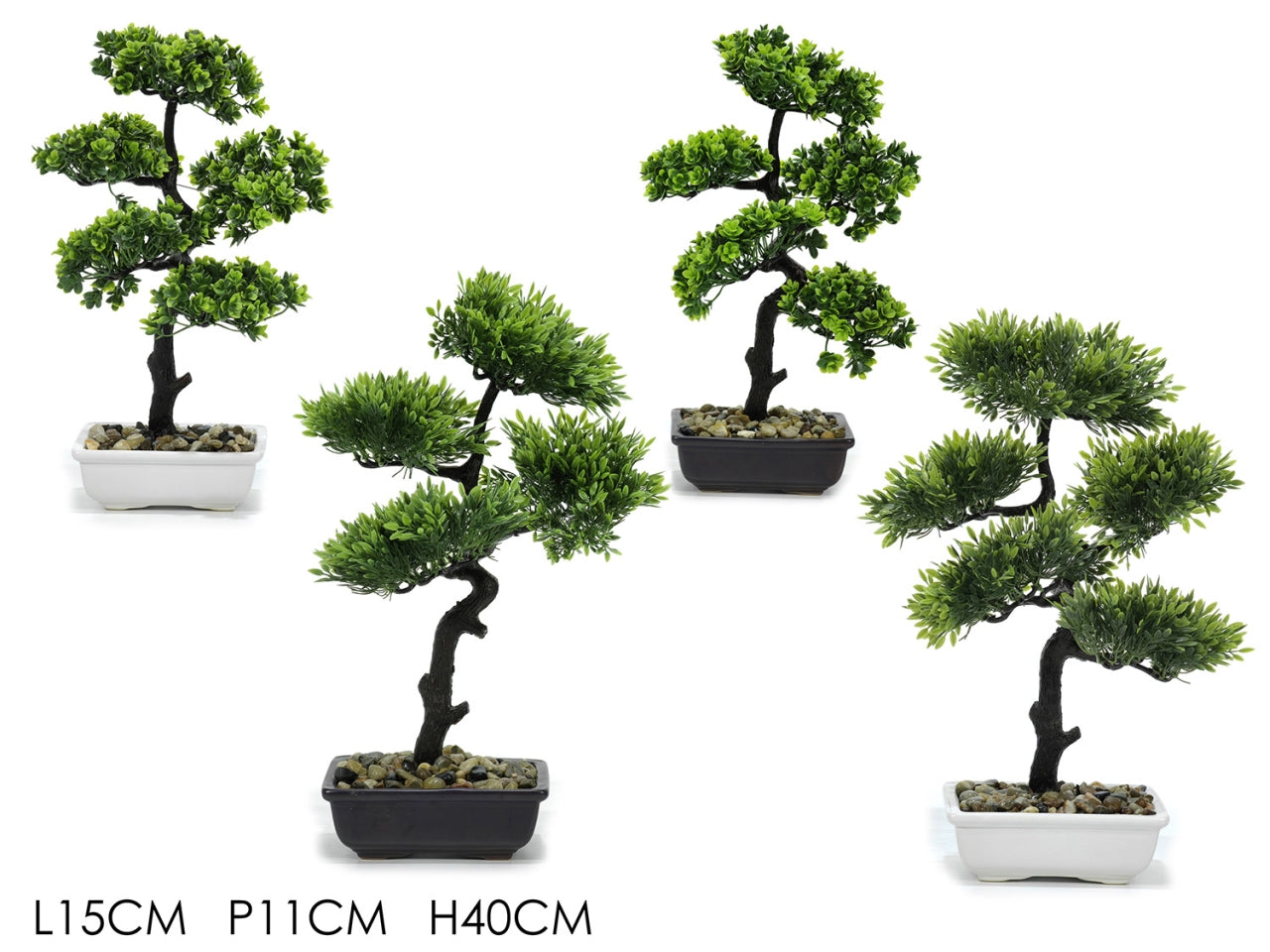 Pianta bonsai con vaso 15x11xh40cm assortiti