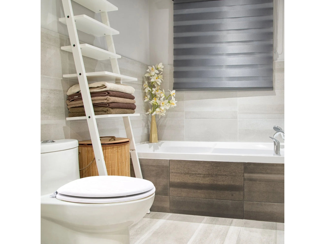 Copriwater legno rovere grigio