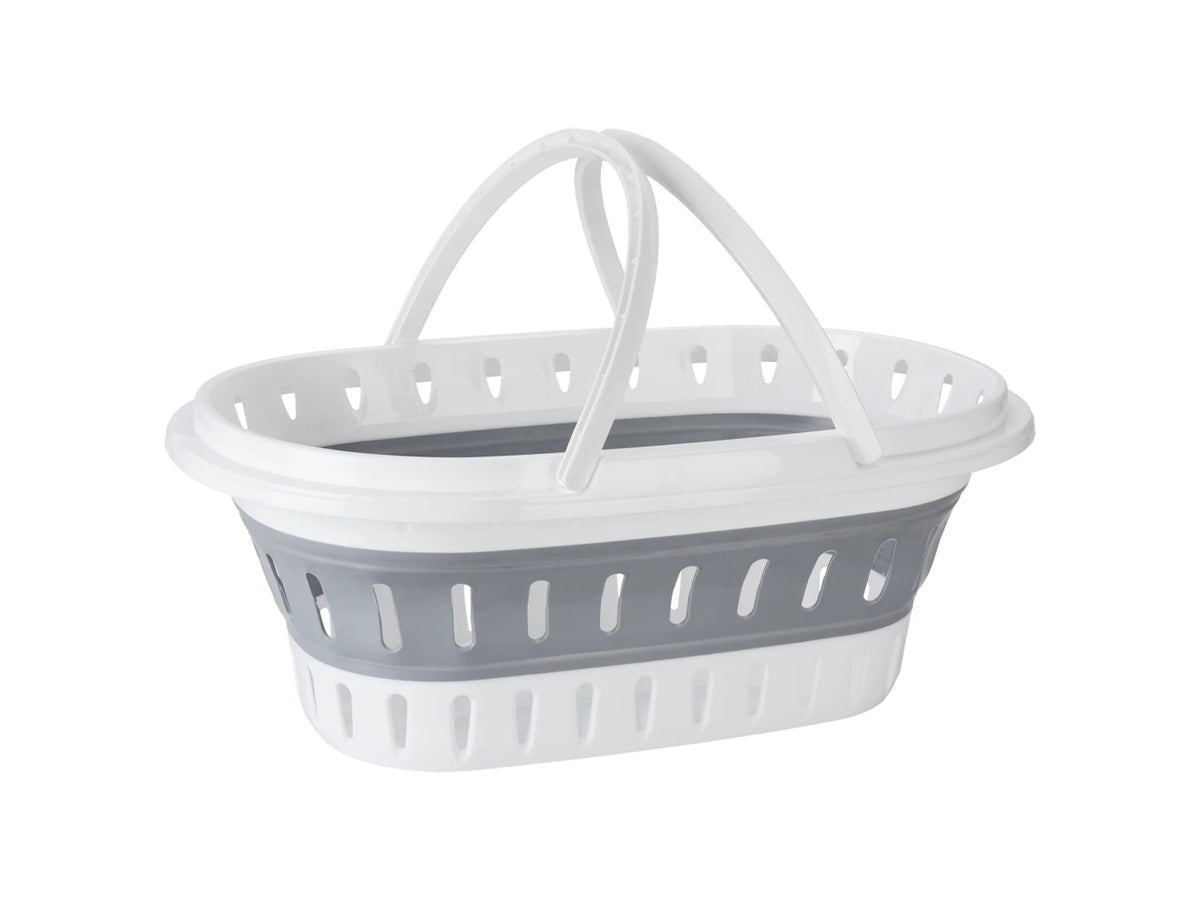 Cesta per bucato richiudibile con manici 25lt in colori assortiti