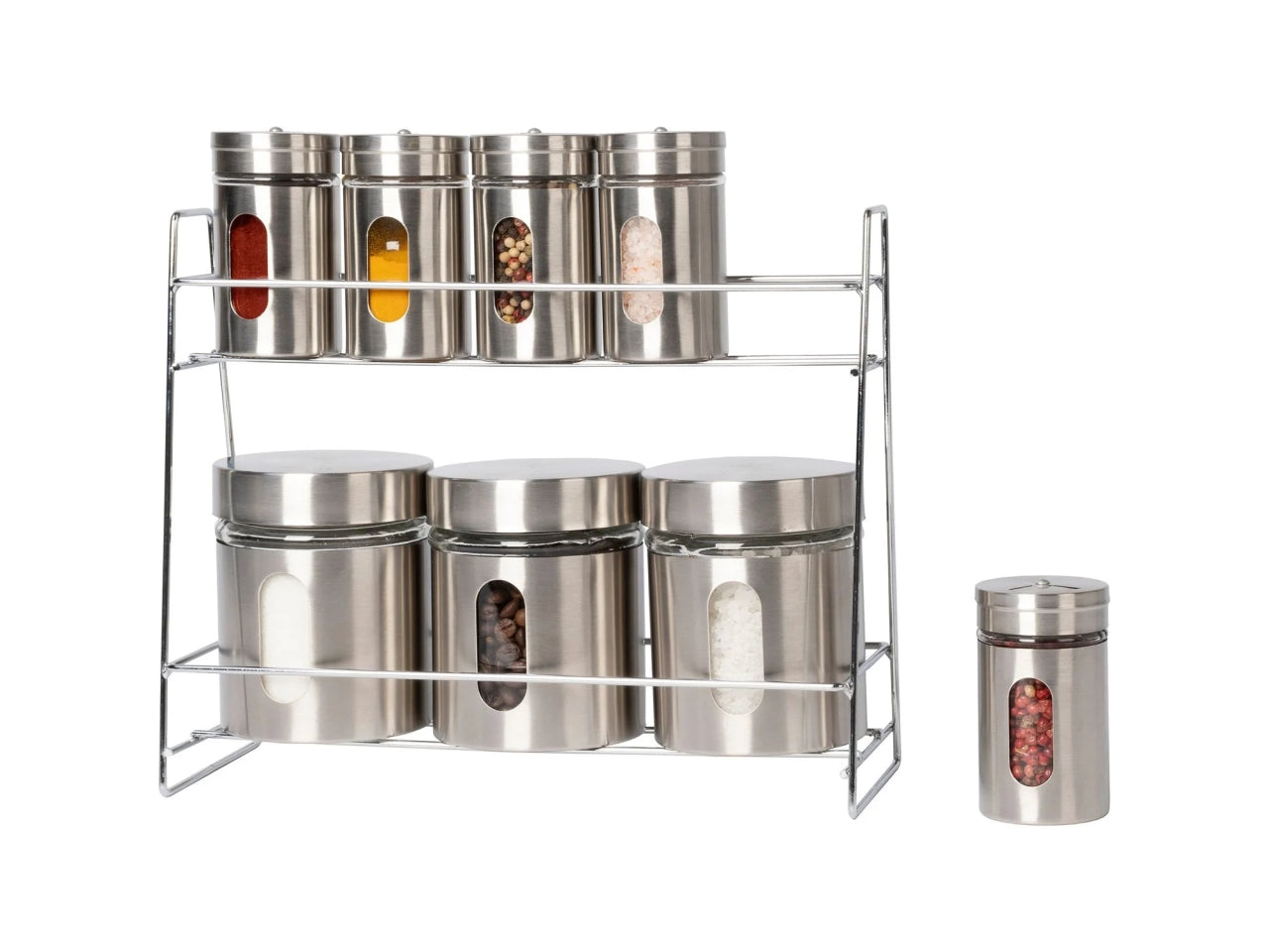 Barattoli e portaspezie set 8 pezzi con stand