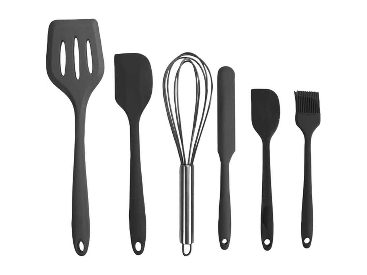 Utensili in silicone 6 pezzi con colori assortiti