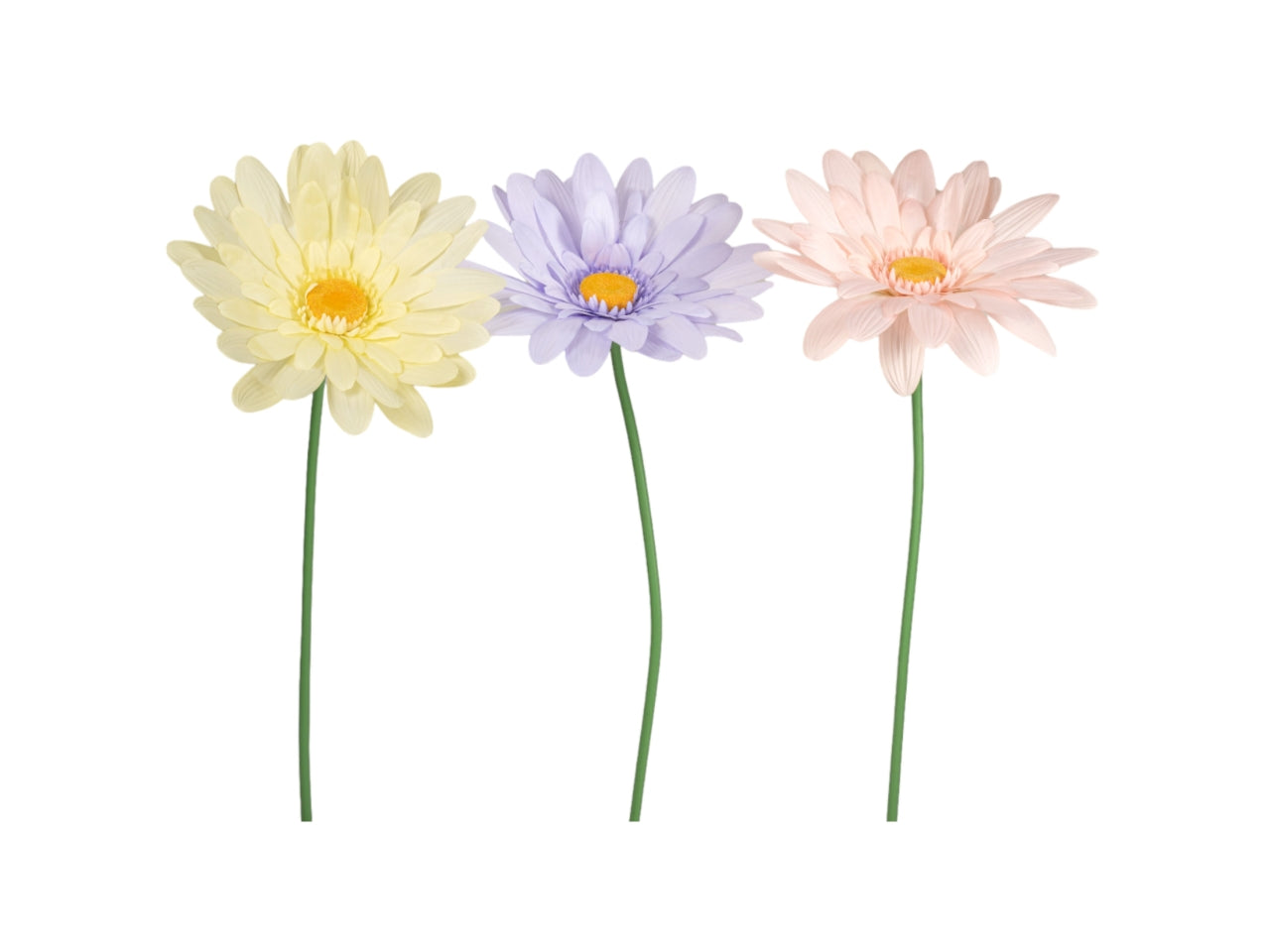 Stelo gerbera d65xh150cm poliestere in colori assortiti