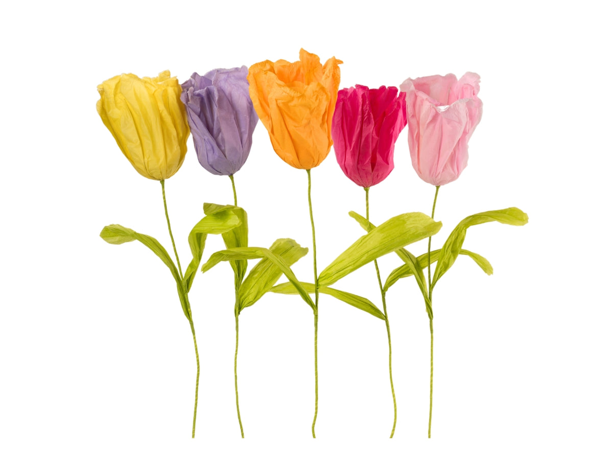Maxi stelo tulipano d.20x20h112cm in carta, colori assortiti