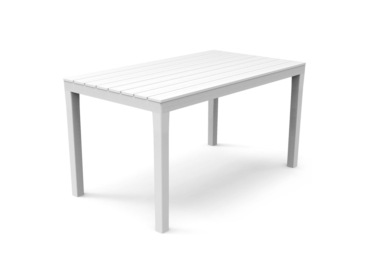 Tavolo plp rettangolare sumatra bianco 138x78x72cm