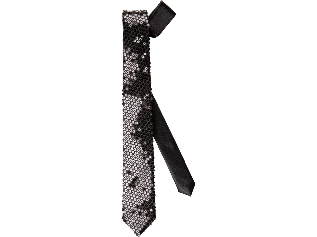 Cravatta in paillettes nera