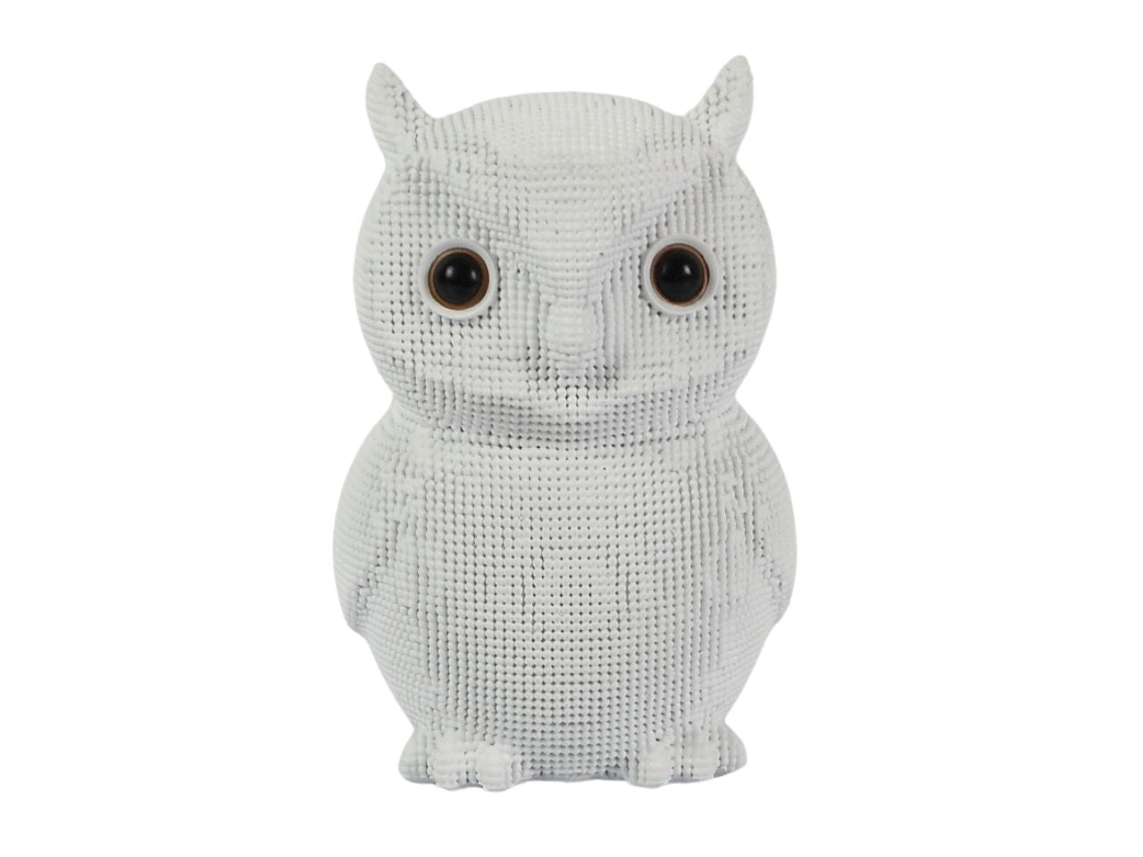 Gufo in resina h.15cm bianco