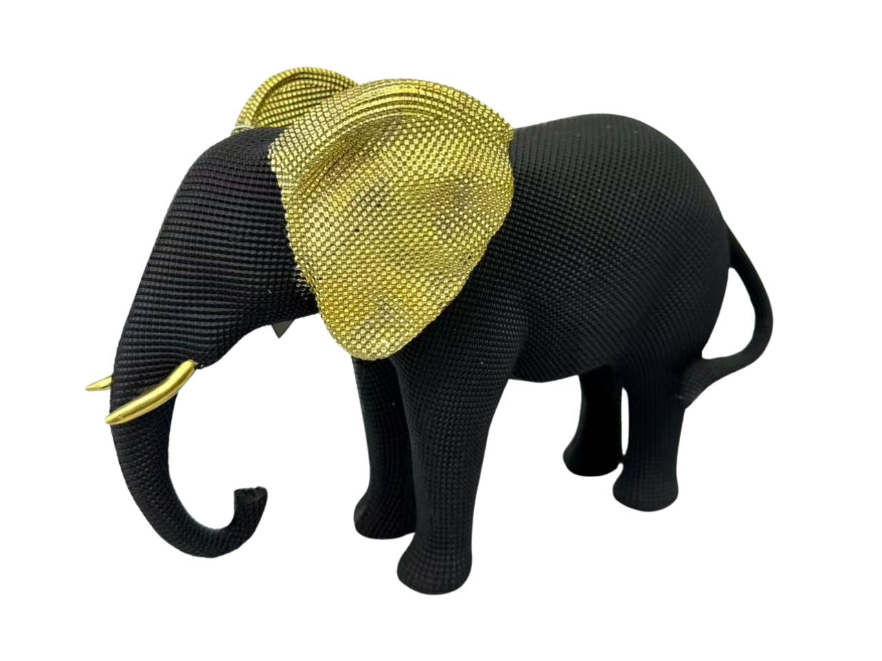 Elefante in resina h.15,5cm nero