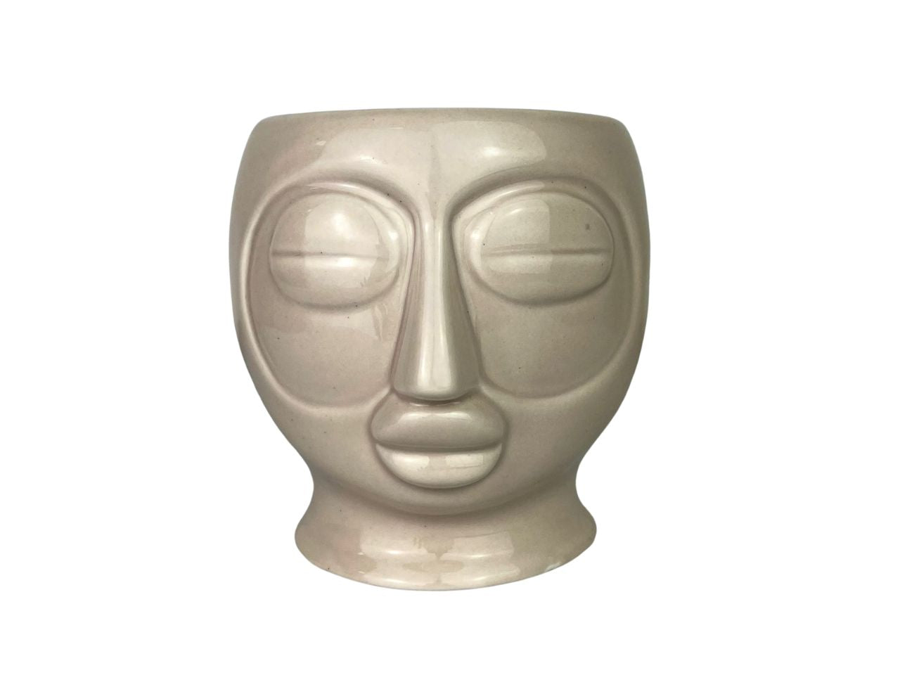 Vaso viso in ceramica 12x12cm tortora
