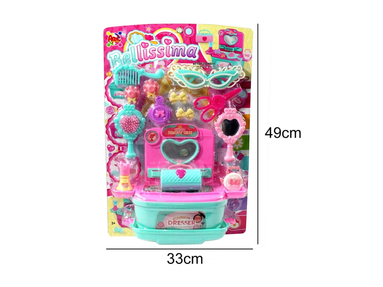Set specchiera con accessori