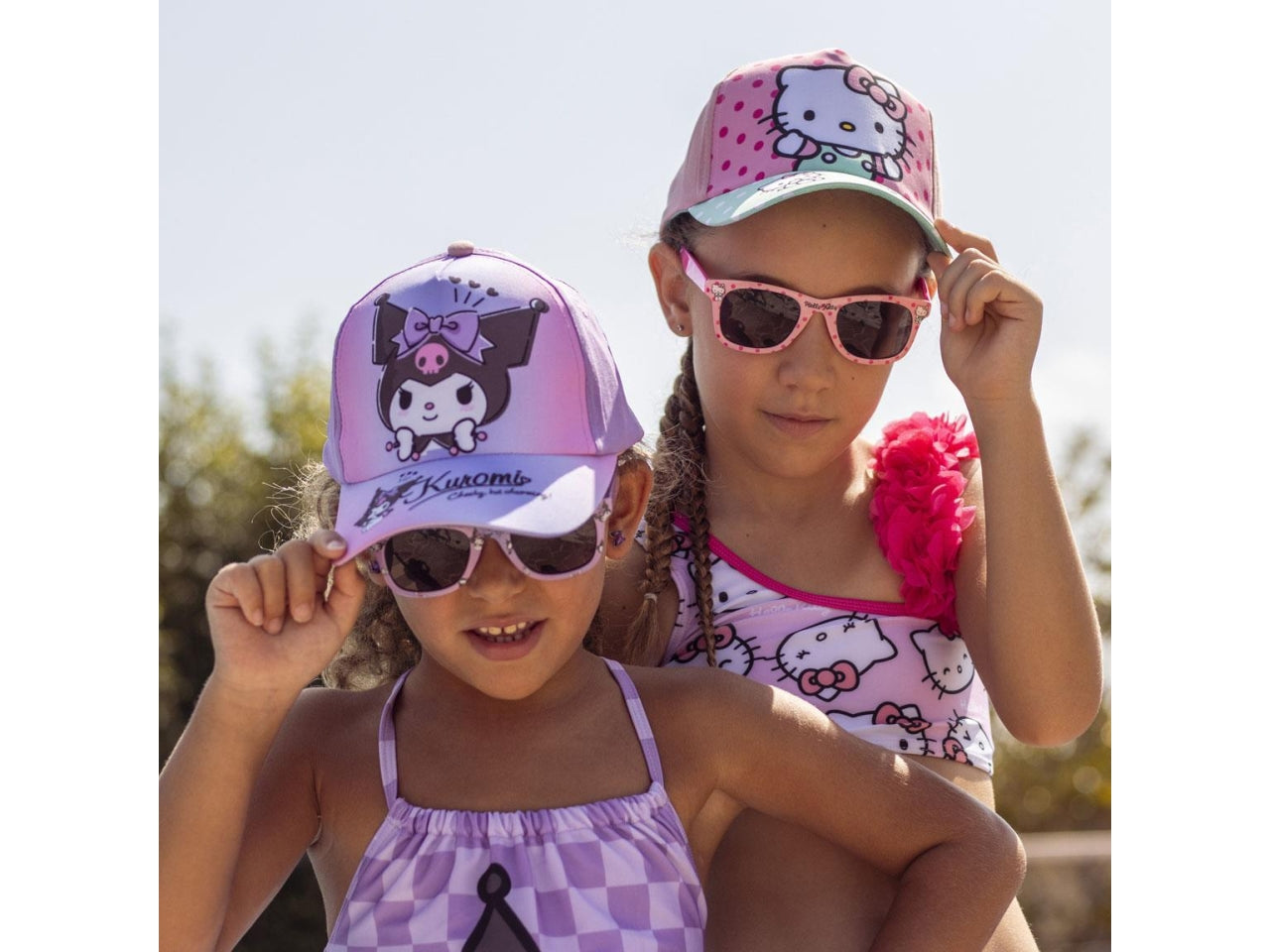 Hello kitty set cappellino con visiera e occhiali da sole