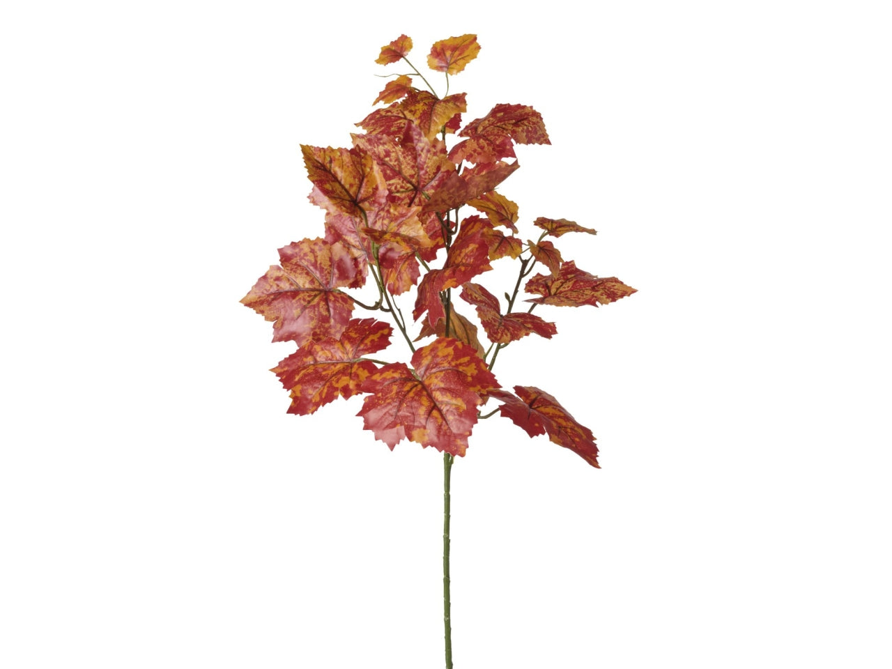 Ramo vite con 3 grappoli 64cm di colore arancio