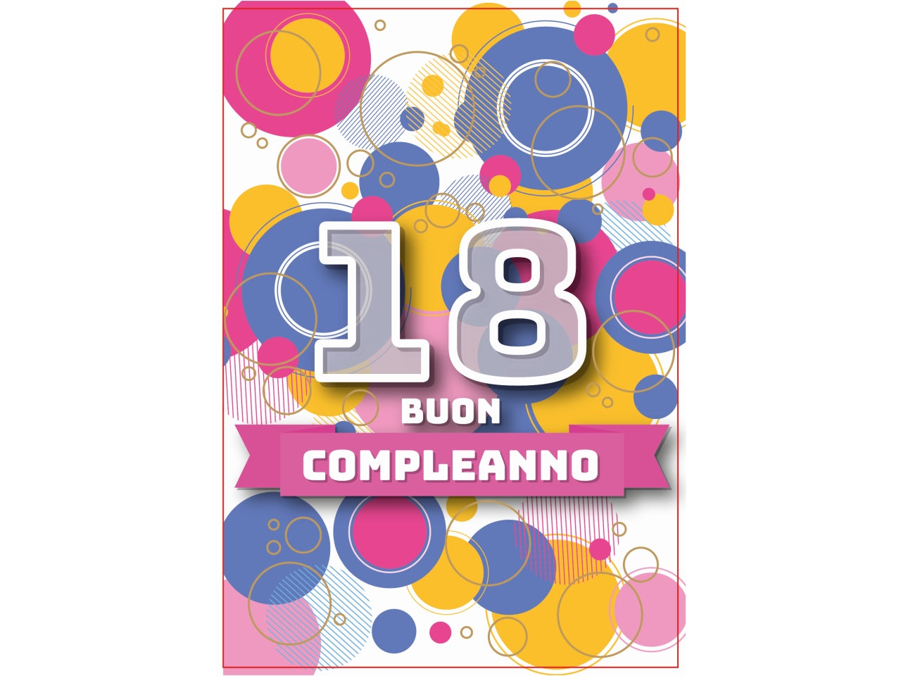 Biglietto buon compleanno 18Â° femminile