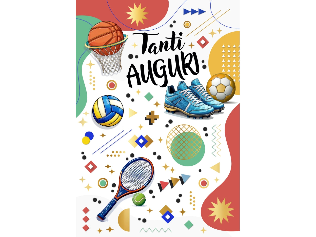 Biglietto tanti auguri sport
