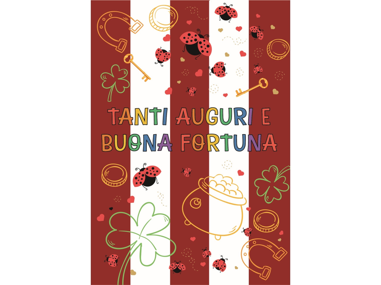 Biglietto auguri buona fortuna