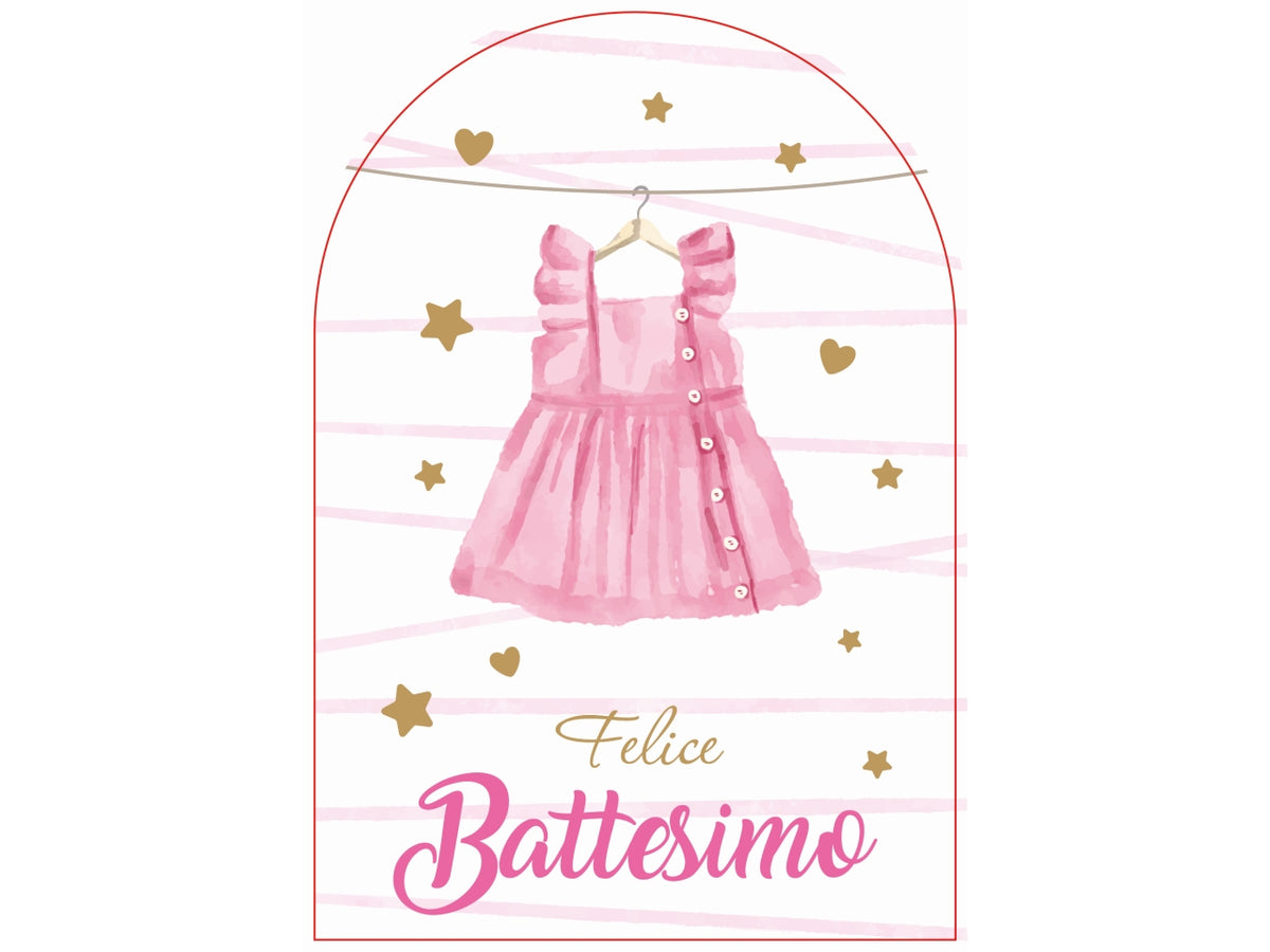 Biglietto felice battesimo bimba
