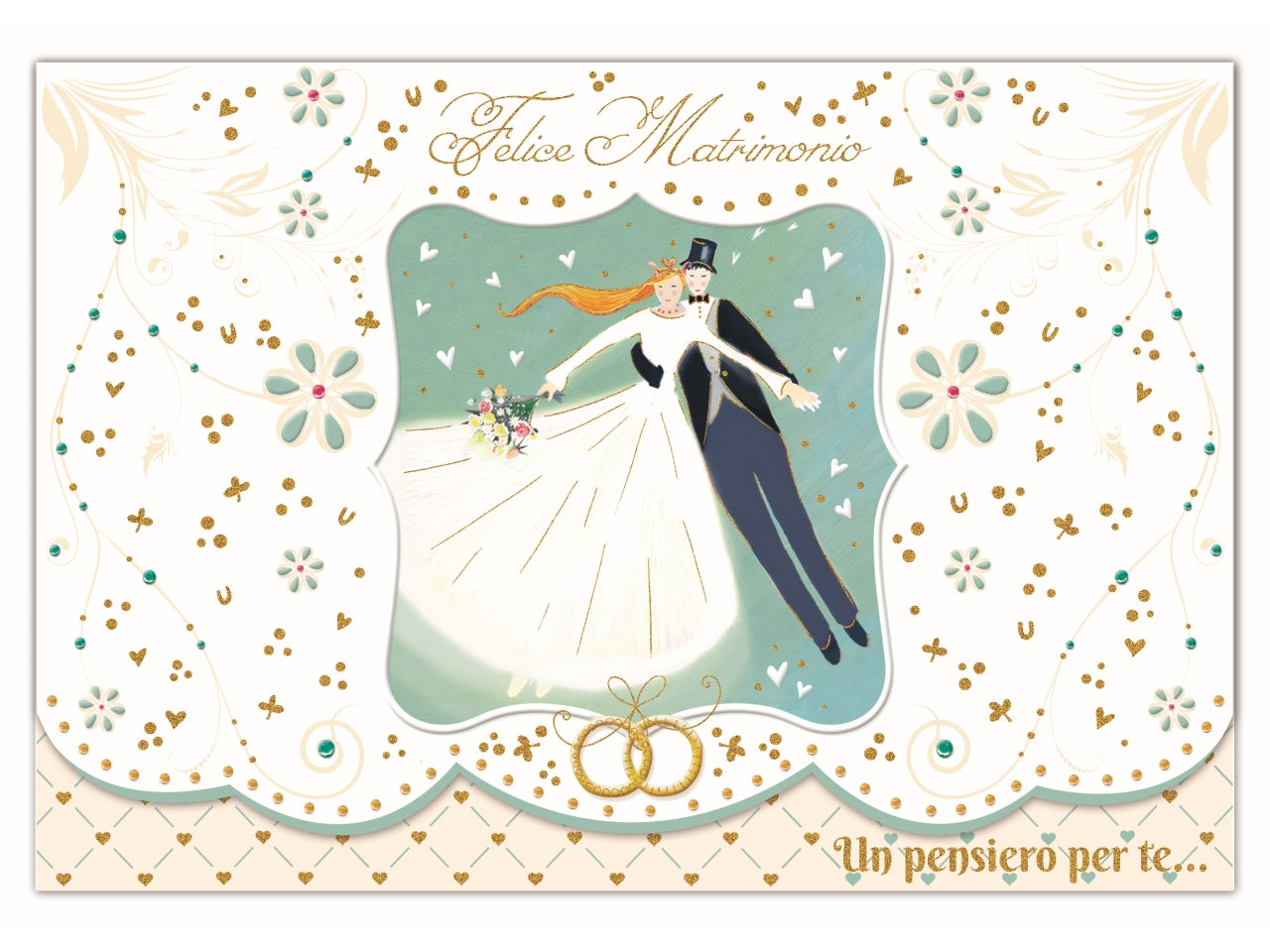 Biglietto portasoldi felice matrimonio