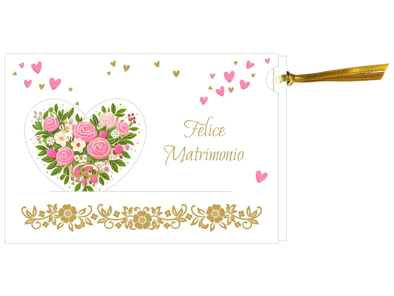 Biglietto portasoldi felice matrimonio