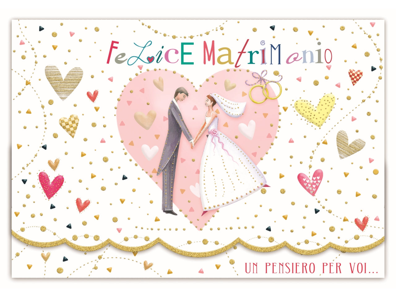 Biglietto portasoldi felice matrimonio