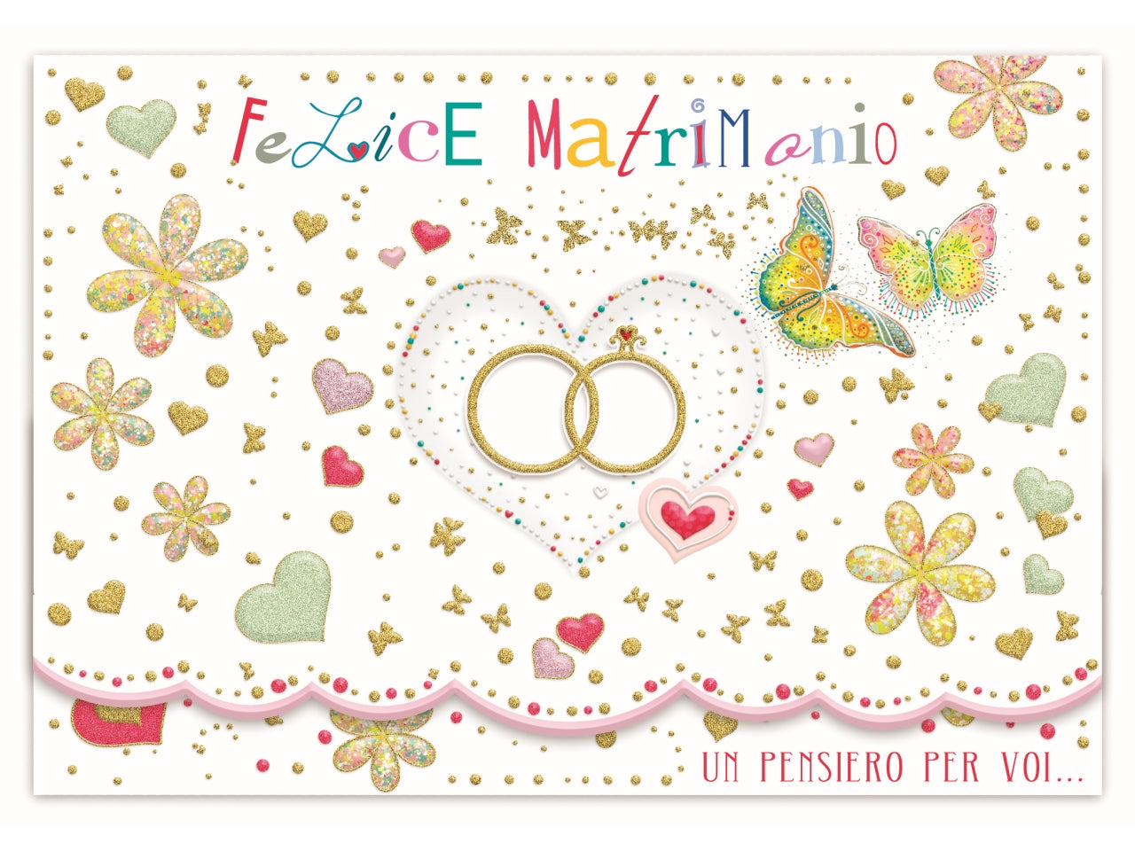 Biglietto portasoldi felice matrimonio