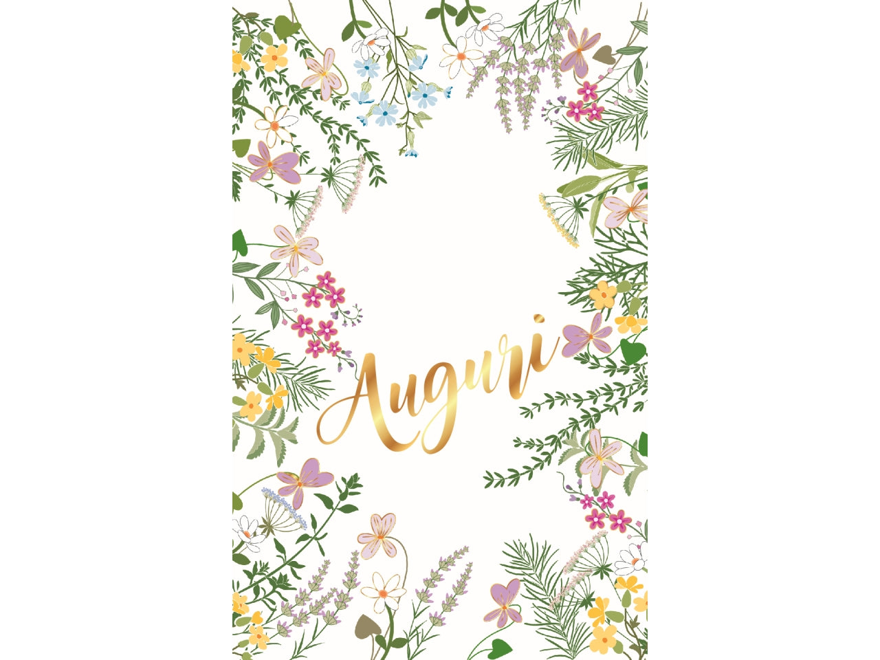 Biglietti mini tanti auguri fiori 6 pezzi