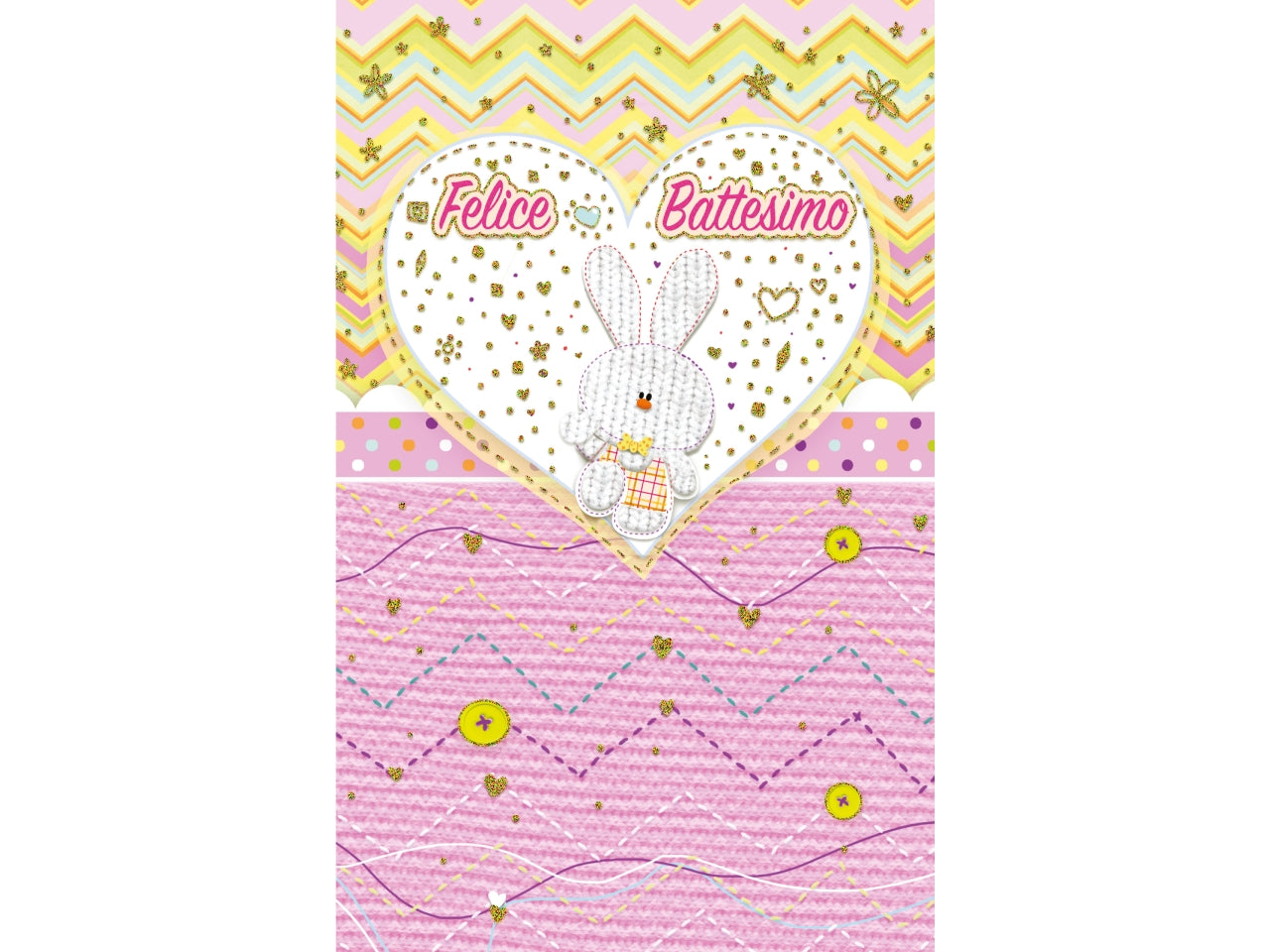Biglietti mini felice battesimo 6 pezzi