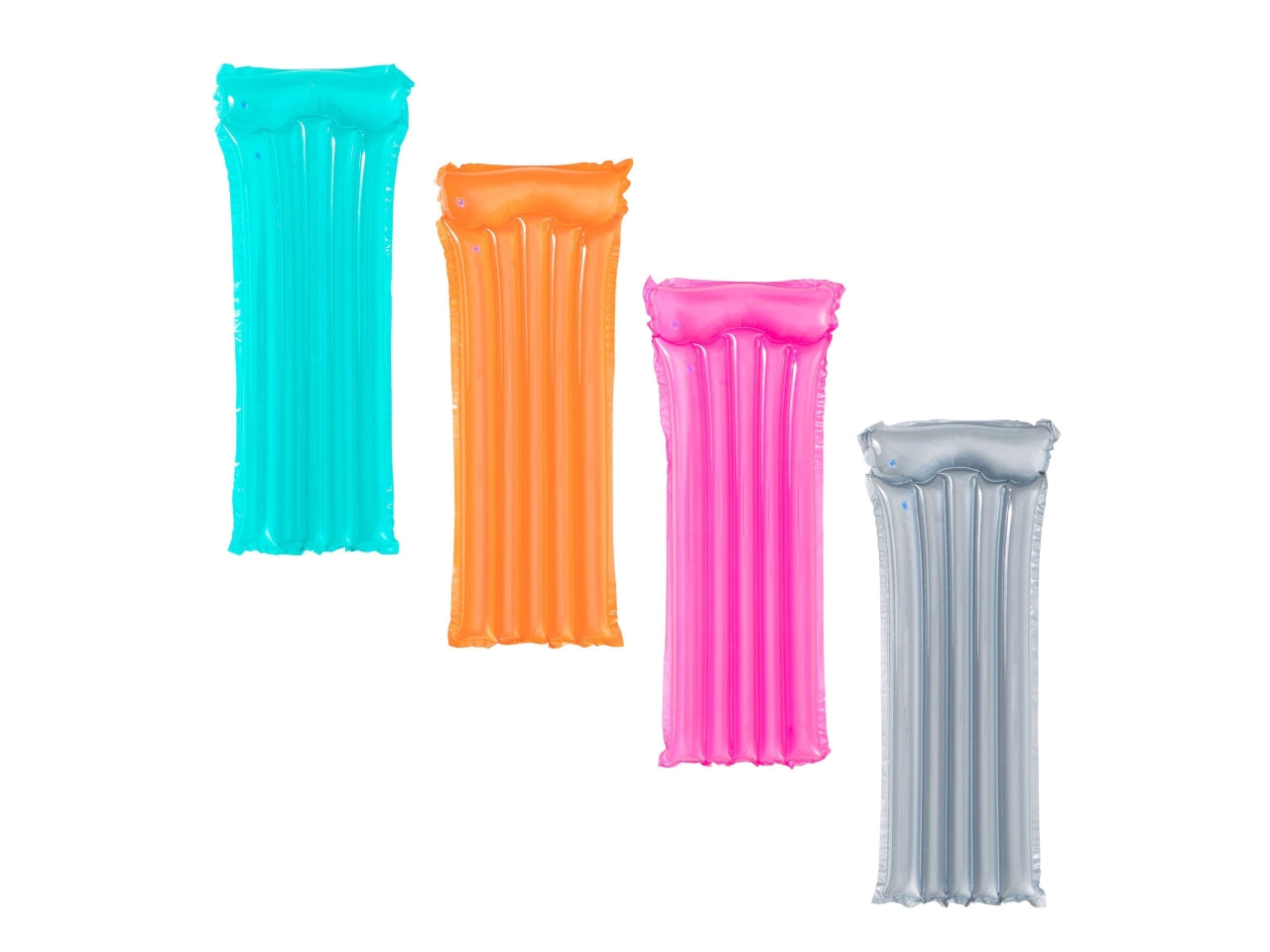 Materassino tinta unita trasparente comfort con cuscino 5 tubi 183x76,4cm in colori assortiti $
