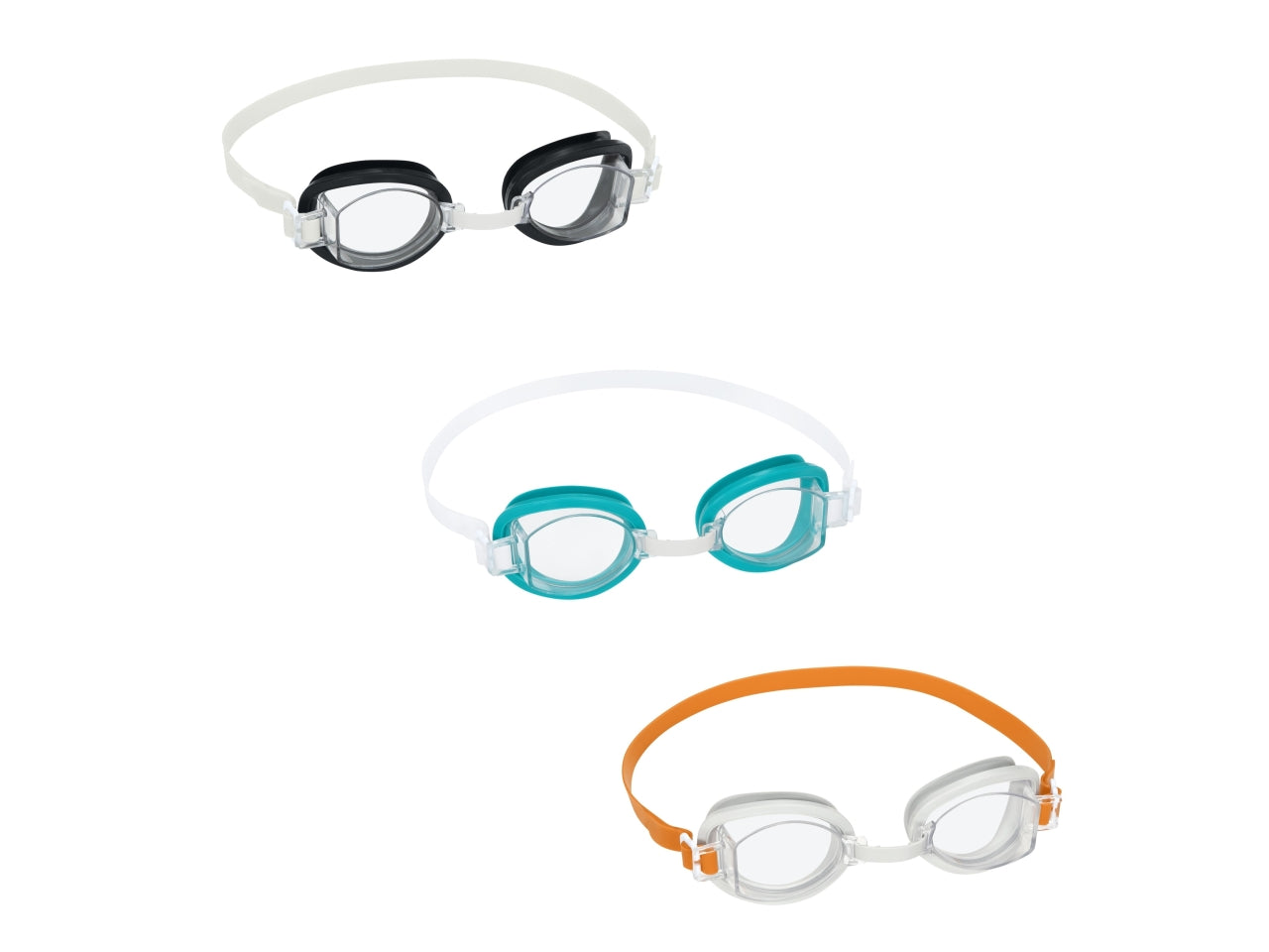Occhialini deep marine in silicone con lenti in polibicarbonato e protezione uv per ragazzi dai 14+ in colori assortiti