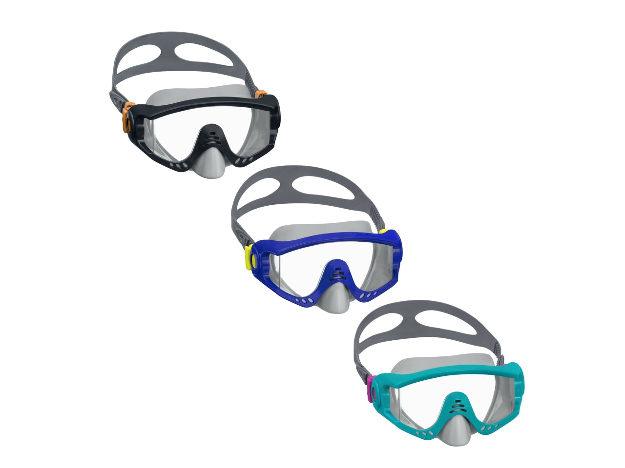 Maschera tiger beach con confezione apribile per ragazzi dai 14+ in colori assortiti