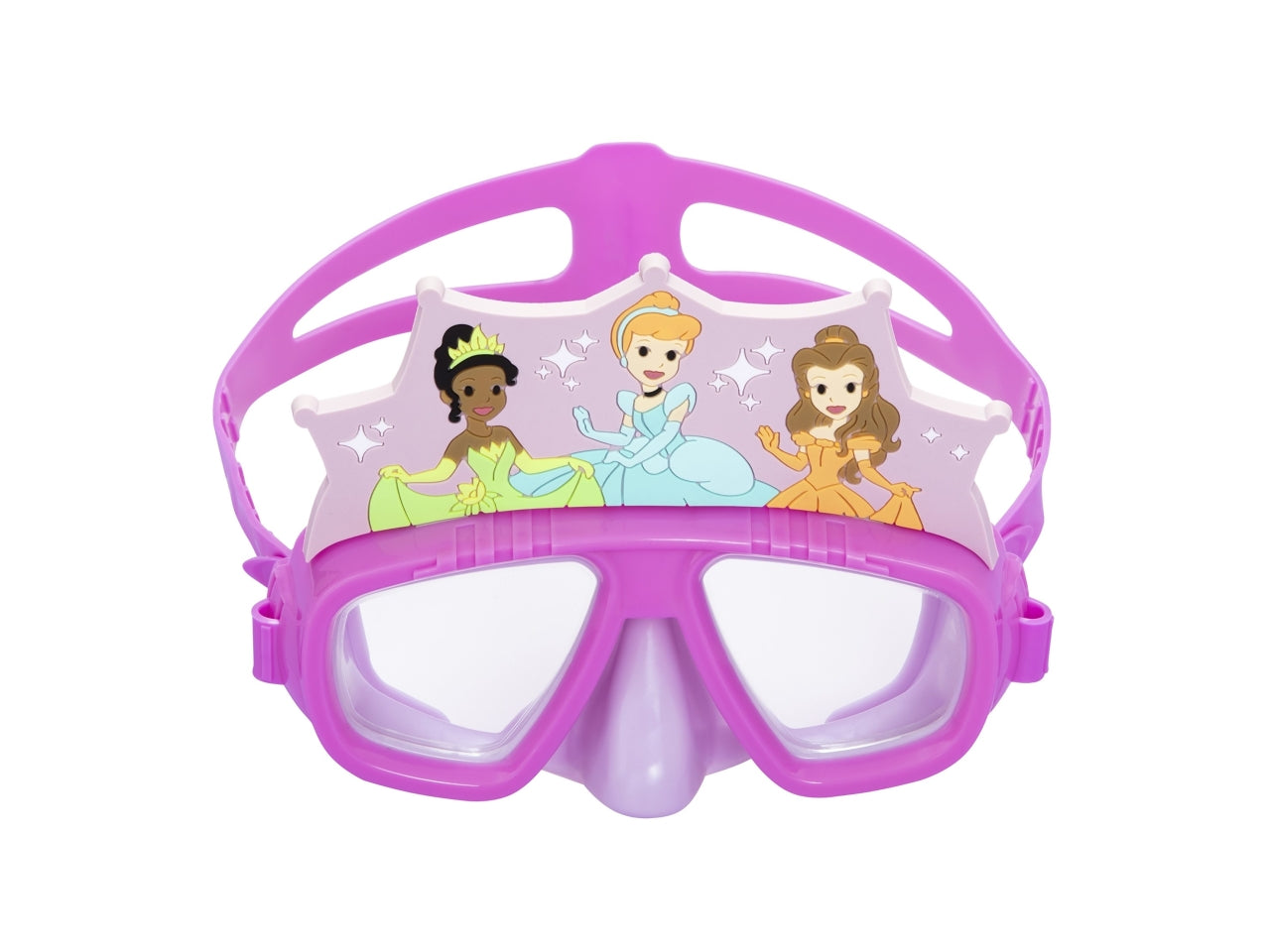 Maschera disney principesse rosa con personaggi per bambini dai 3+ anni