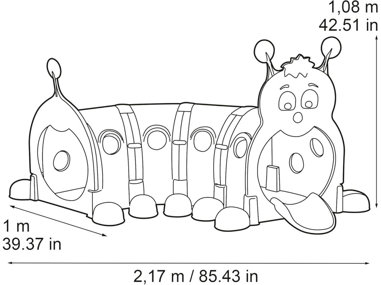 Feber tunnel da gioco bruco gus