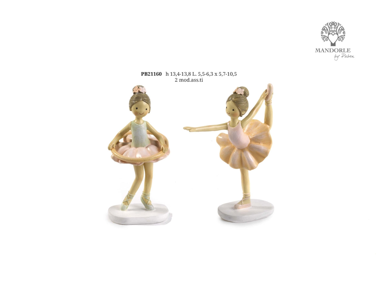 Ballerina resina 13,8cm in 2 assortimenti