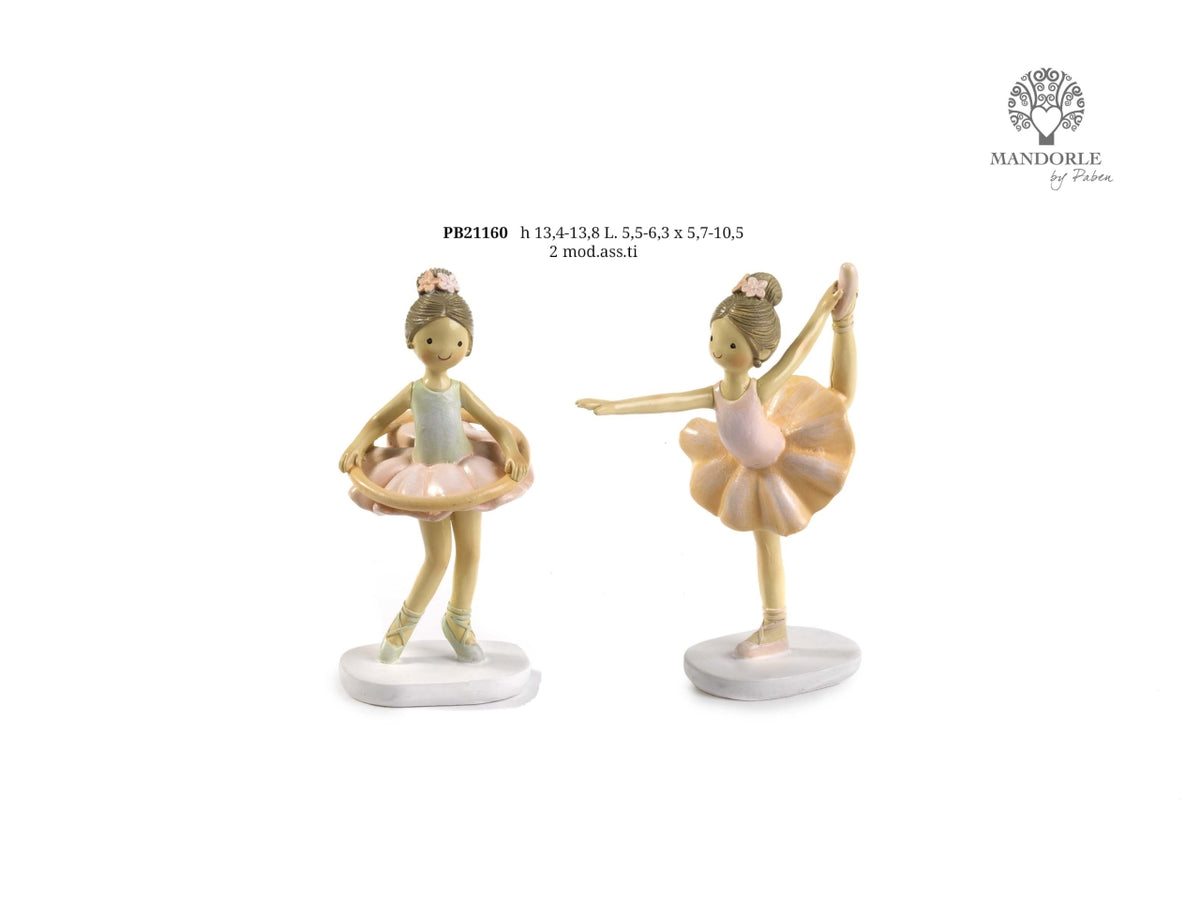 Ballerina resina 13,8cm in 2 assortimenti