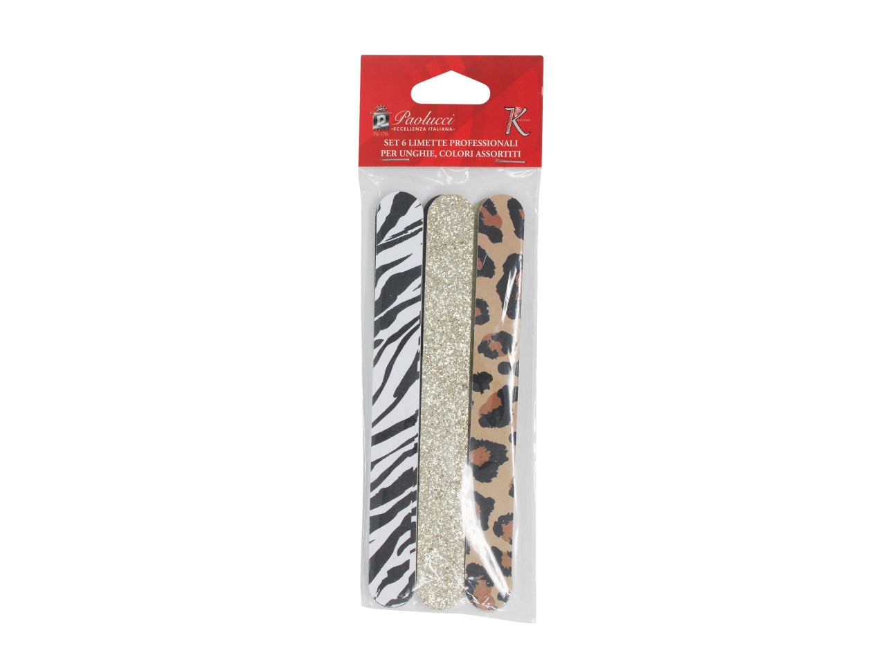 Set 6pz di limette in cartone per unghie, vari design