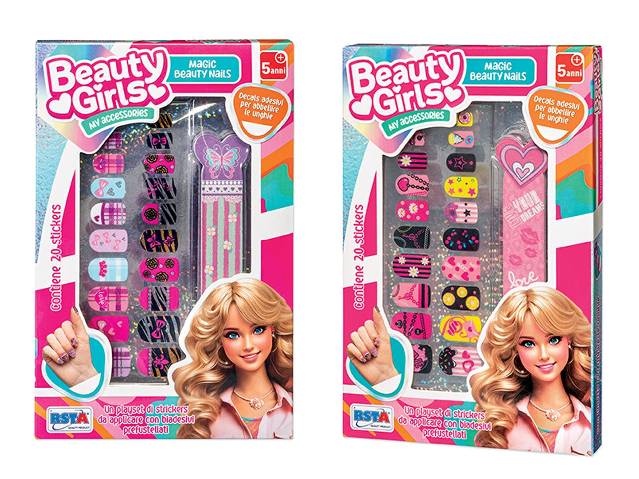 Beauty girls magic nails adesivi per abbellire le unghie