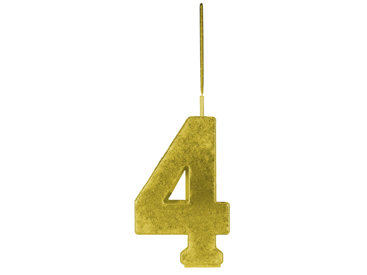 Candelina magic number con doppio effetto, scintillante e fiamma numero 4