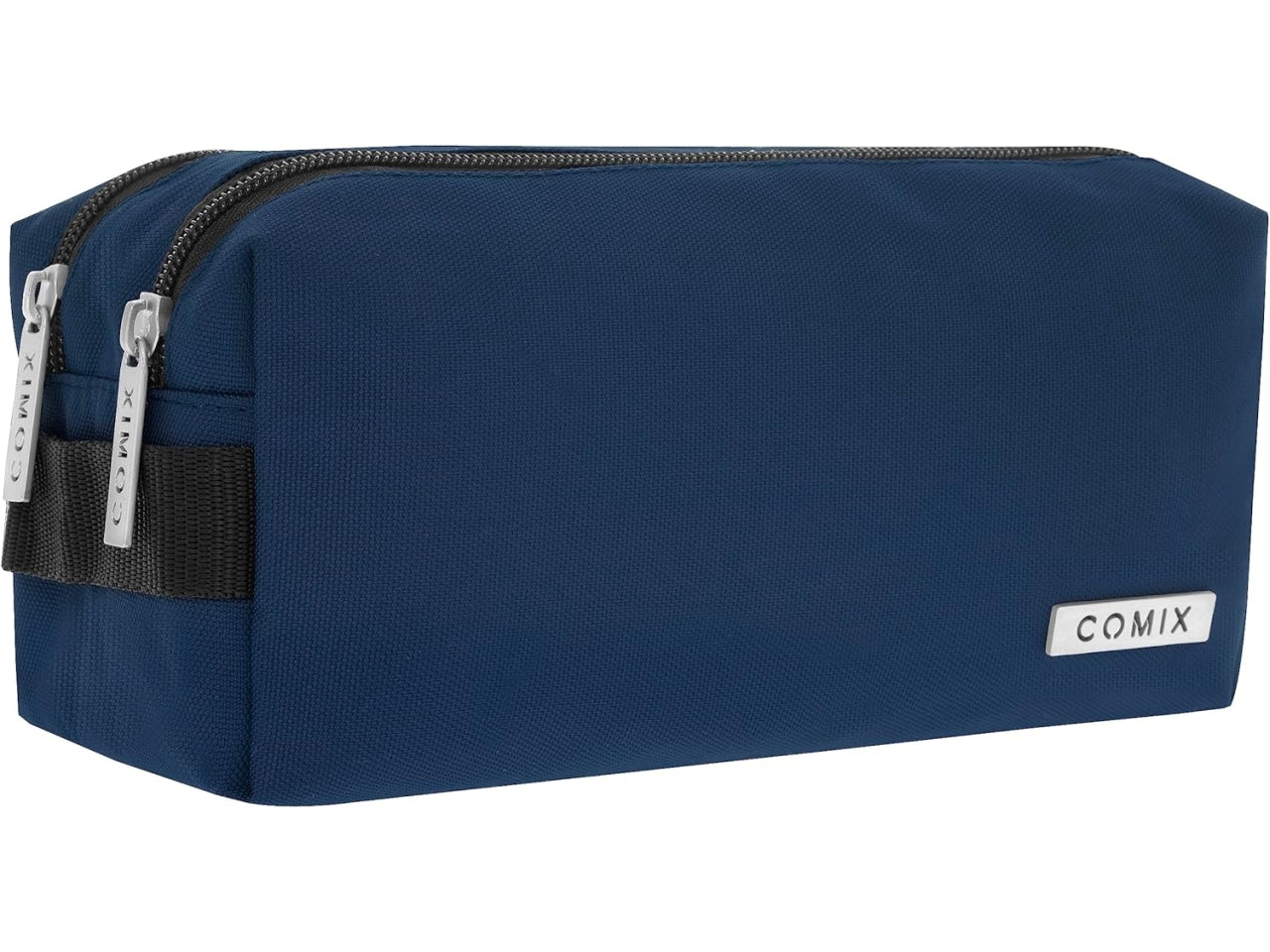 Astuccio 2 zip  comix monocolore blu