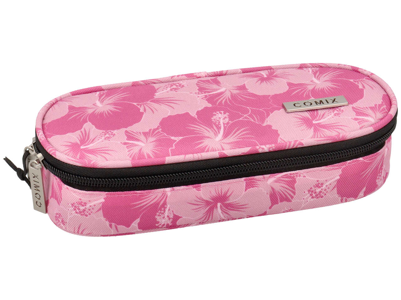 Astuccio ovale comix organizzato allover fantasia hibiscus
