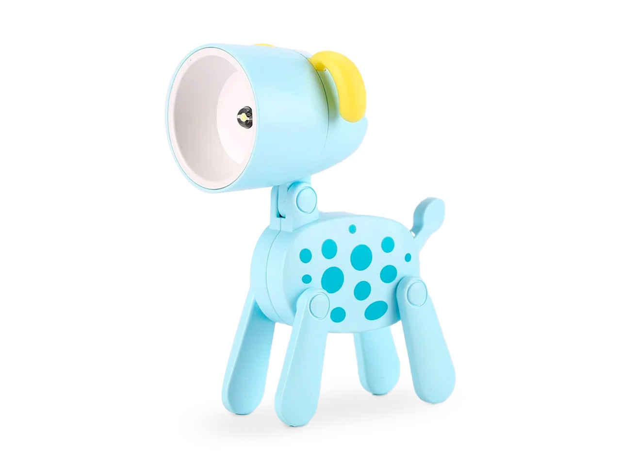 Lampy, luce cane maculato, azzurro