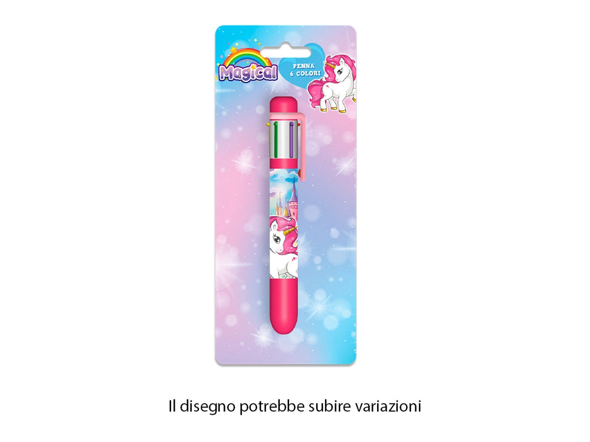 Unicorn penna con 6 colori