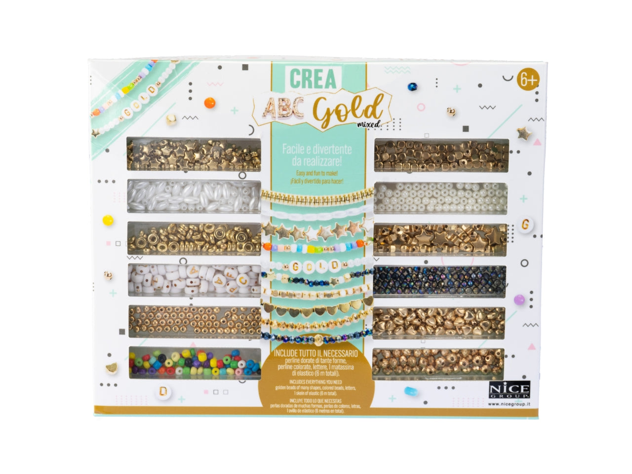 Perline abc gold mixed