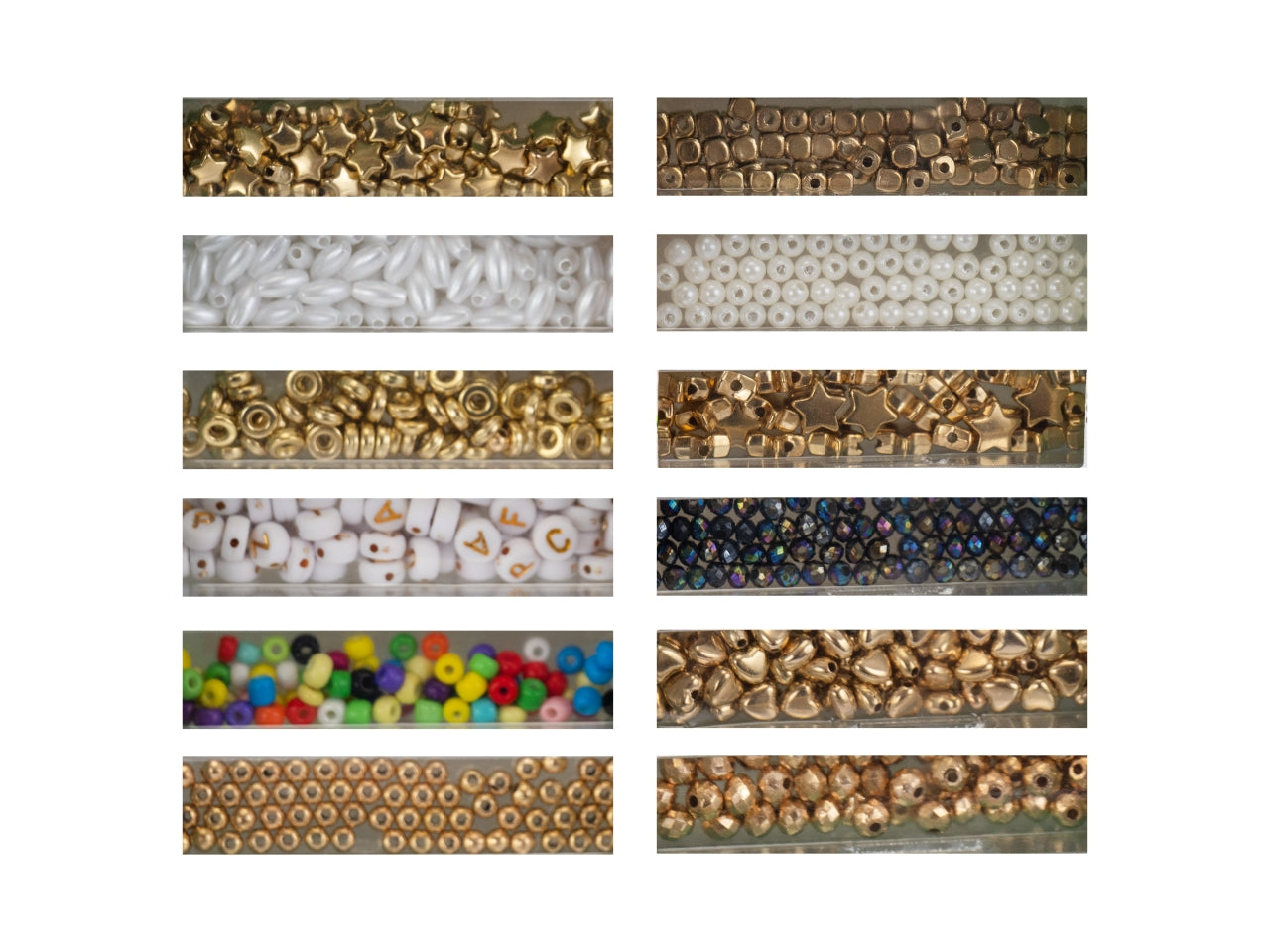 Perline abc gold mixed