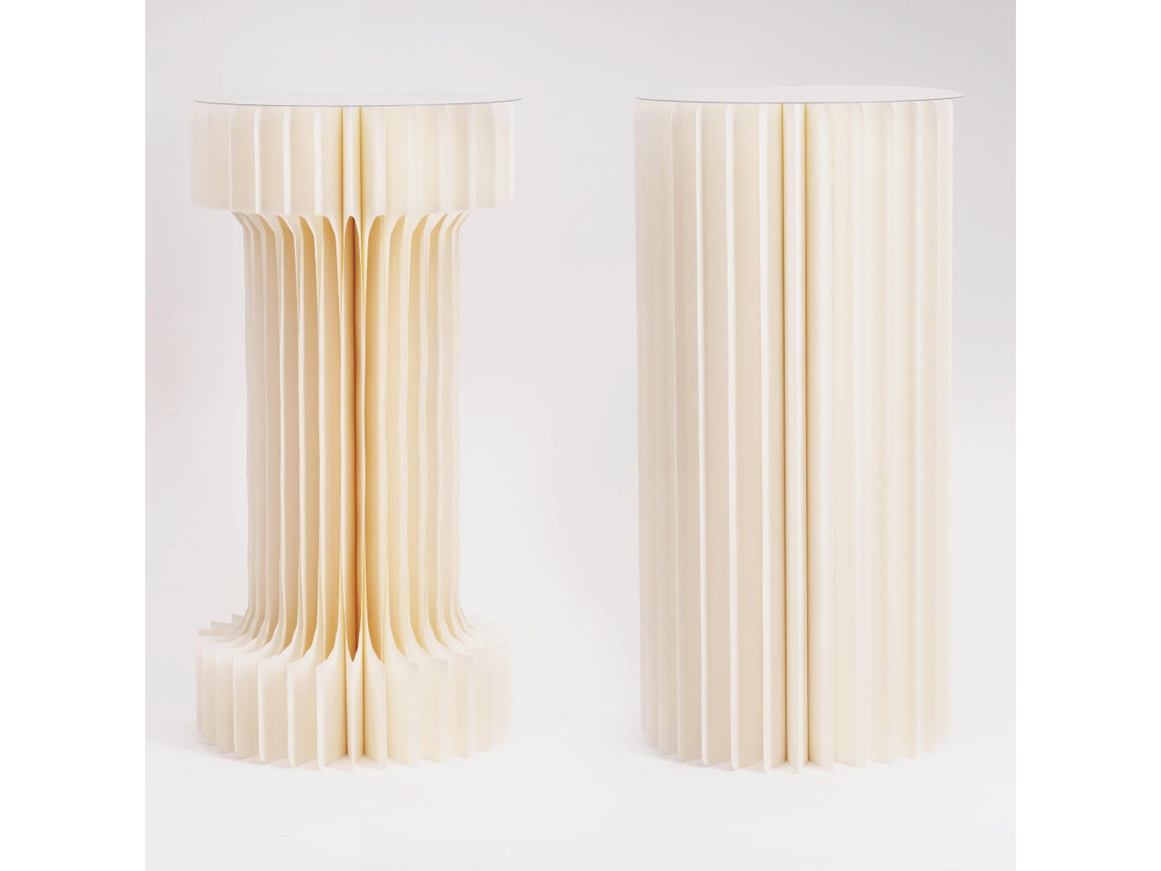 Colonna 2forme plissettate con led d.30xh.60cm
