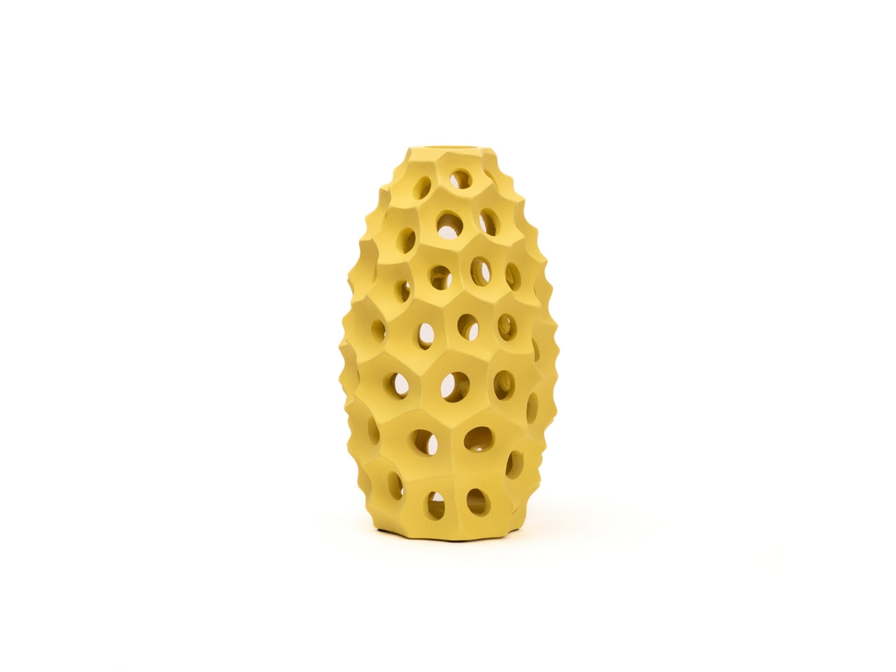 Vaso traforato16x30cm giallo