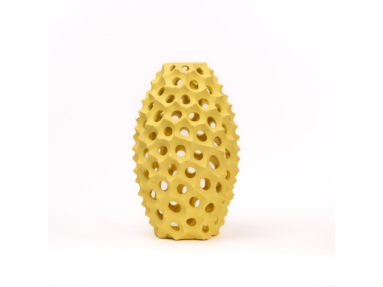 Vaso traforato 23x37cm giallo